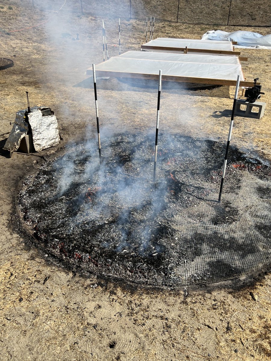 First day of field tests of a number of mulch products. Thanks to Marin Wildfire Prevention Authority and all of our cooperators!