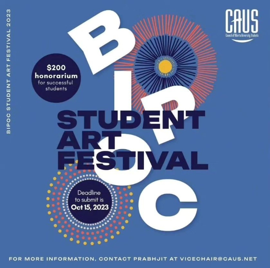 CAUS's tweet photo. Reminder: Art showcase opportunity for self-identified BIPOC post-secondary students! Submit your art today to vicechair@caus.net for consideration! https://t.co/qAbLR9S5fb