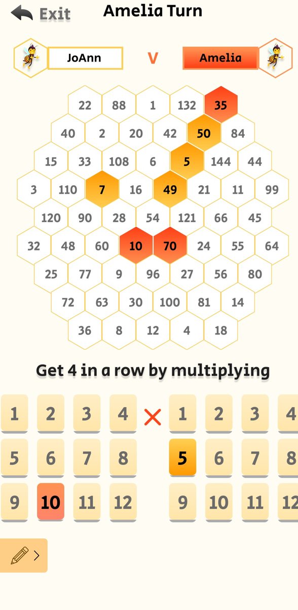 joann_sandford's tweet image. Now it's my Amelia's turn...
What should she do next? 🤔😍
Have I mentioned that I love this game?
#mathgames #iteachmath #numberhive