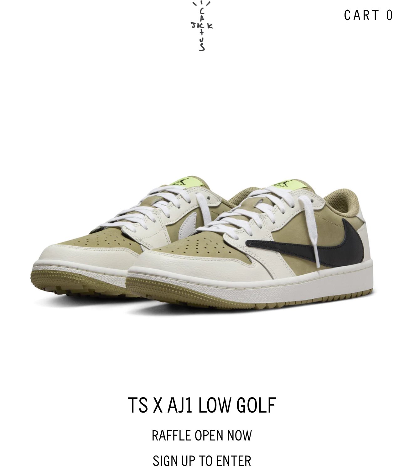 Air jordan 1 x travis scott raffle sale