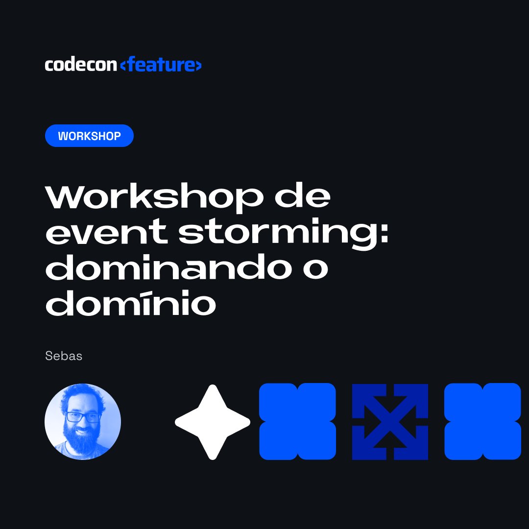 Nesse mês tem <a href="/codecondev/">Codecon</a> 2023 e a Taller estará presente!

O evento acontece dia 28/10 em Floripa e nosso CTO e Co-fundador, Sebastian Ferrari, estará lá para compartilhar o seu conhecimento sobre #EventStorming num workshop imperdível! 😉

🔴Não perca:
sympla.com.br/evento/codecon…