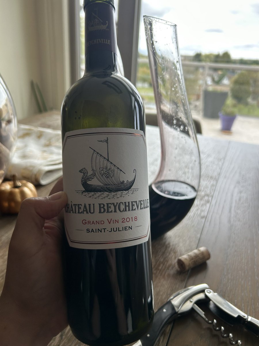 36 big ones today… bottle of 2018 beychevelle to wash down a steak! first time trying it