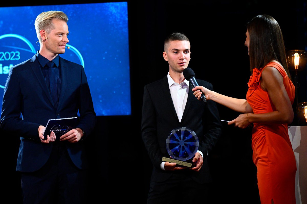 Congrats to @SoudalQSdevTeam rider and our future team member @LecerfJunior on picking up the prize for the best young rider of the year at the Kristallen Fiets Gala 🏆 Photo: @PhotoNewsBe