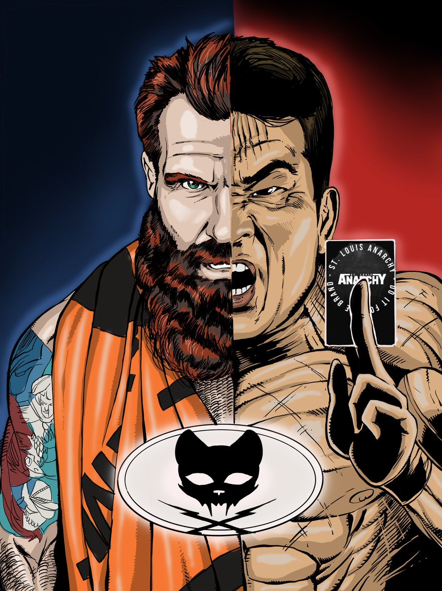 SamAdamPT's tweet image. Proud of my boy @StiffRoboGinger and his upcoming match against Masato Tanaka at @stlanarchy  Gary is one of the few that I got to train and help bring up as a rookie. He is also a huge Batman fan and I tried to do my best to draw something that honored him. Good luck, Barn Owl!