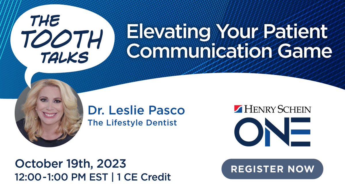 Dental professionals! Come join us as we share with you how to elevate your patient communication game. (and gain 1 CE credit while doing it) bit.ly/45rpgnE