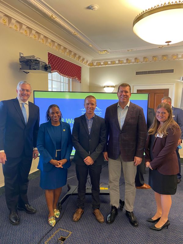 pghregion's tweet photo. Public-private partnership is key to economic growth 🤝 A recent panel discussion ft. Daniel Tkacik @CMUenergy, Chad FitzGerald @PoweredByEos and @RepSummerLee of PA’s 12th congressional district illustrated the importance of working together to drive investment in Pittsburgh. https://t.co/AwsbLAV1uy