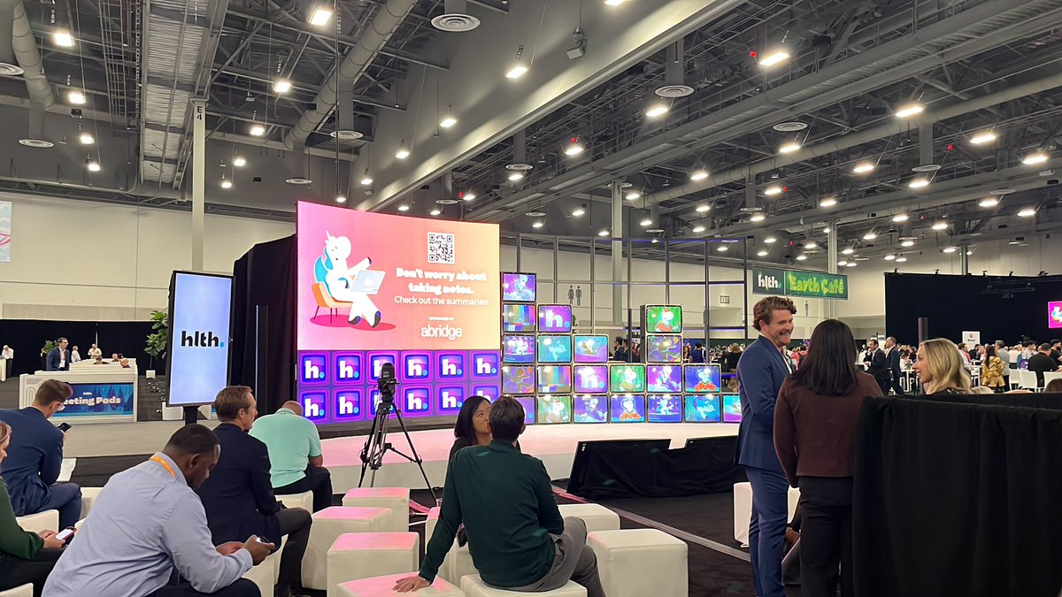Waiting at the Newsroom stage for our big announcement! #HLTH2023