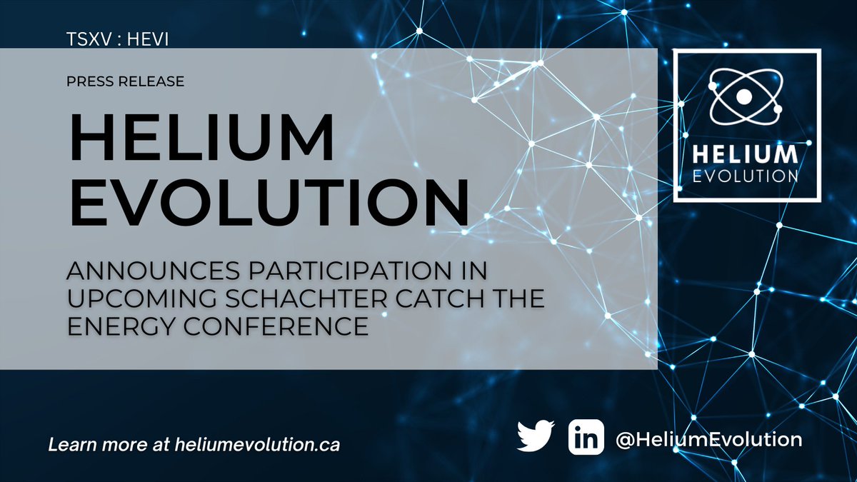 HEVI is pleased to announce our participation in the upcoming Schachter #CatchTheEnergy Conference. The Conference is being held at Calgary's @mountroyal4u in the Bella Concert Hall & Ross Glen Hall, from 7:30 a.m. MT to 4:00 p.m. MT and features 45 participating companies. $HEVI