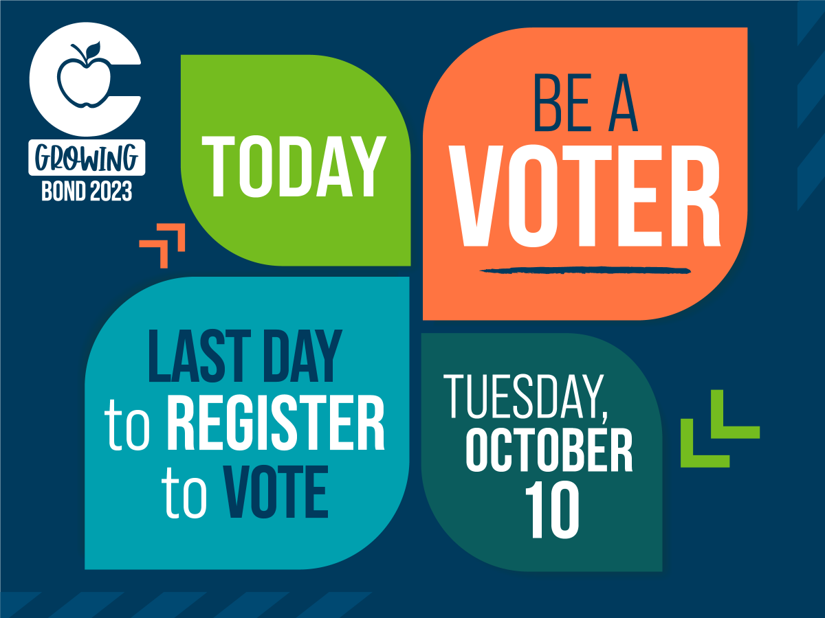 Today is the last day to register to vote or update your voter registration information. Don’t miss your opportunity to participate in the November 7th election!