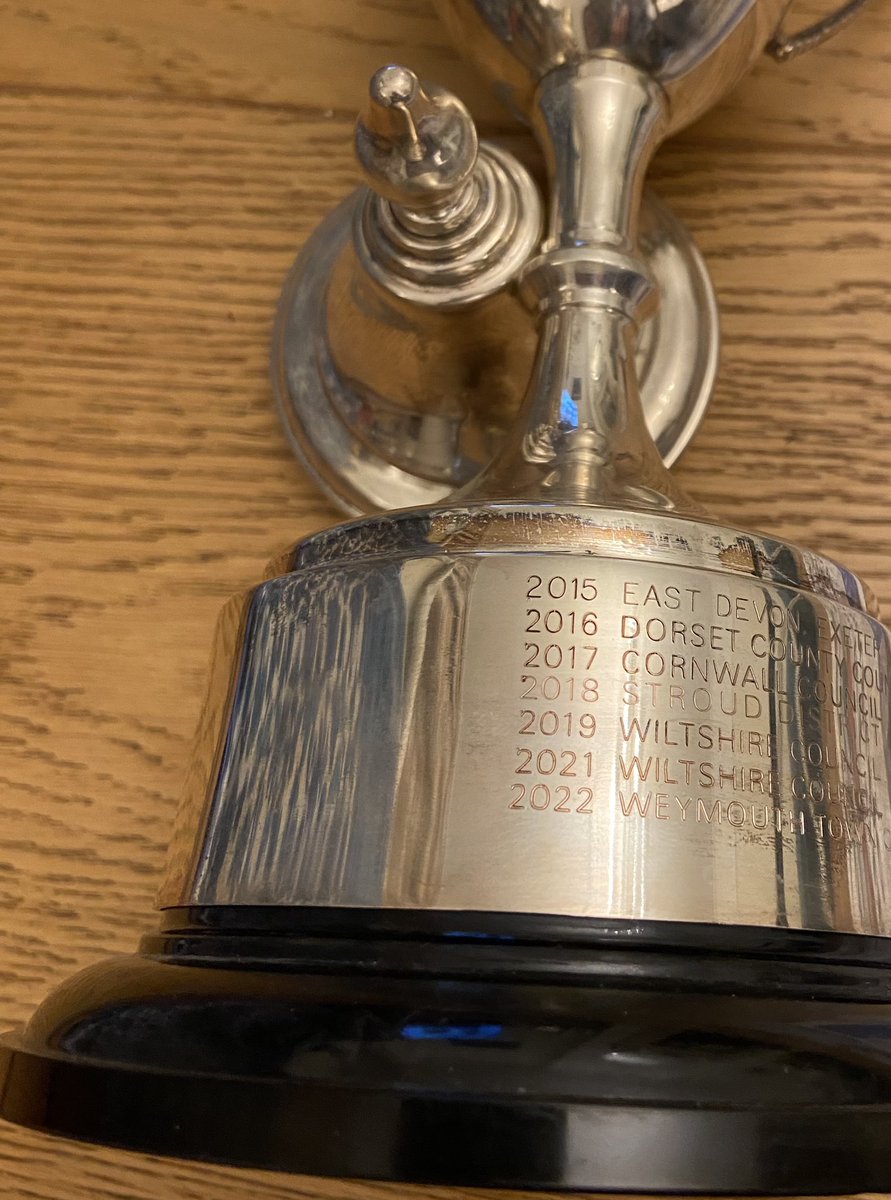 BryonyHoulden's tweet photo. It’s the time of year to polish #SWChallenge cup. Who will follow @WeymouthWTC as winners? Looking forward to meeting the teams on Thursday @SWCouncils https://t.co/BSkpeJjyZi