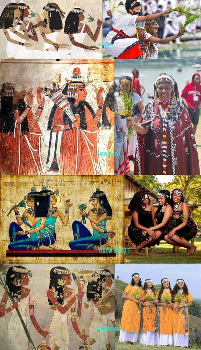 DDemmeksa's tweet photo. An impressive several millennials cultural continuity: Ancient #Kush of #Upper_Egypt and modern #Oromo of #East_Africa. #Irrechaa #OromoThankgiving #Orimia #Oromummaa #Africa #Ethiopia 
Pic: Social media https://t.co/Zmm4eeG5hN