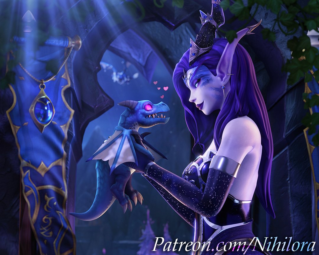 nihilora's tweet photo. Hello #PortfolioDay 🎨

I'm Nihilora and I make World of Warcraft 3D illustrations! My OCs are my never-ending source of inspiration 💜

✨ I might be slightly obsessed with the Void&amp;Light duo in the third pic of this post ✨ https://t.co/UsR3lq9BCu