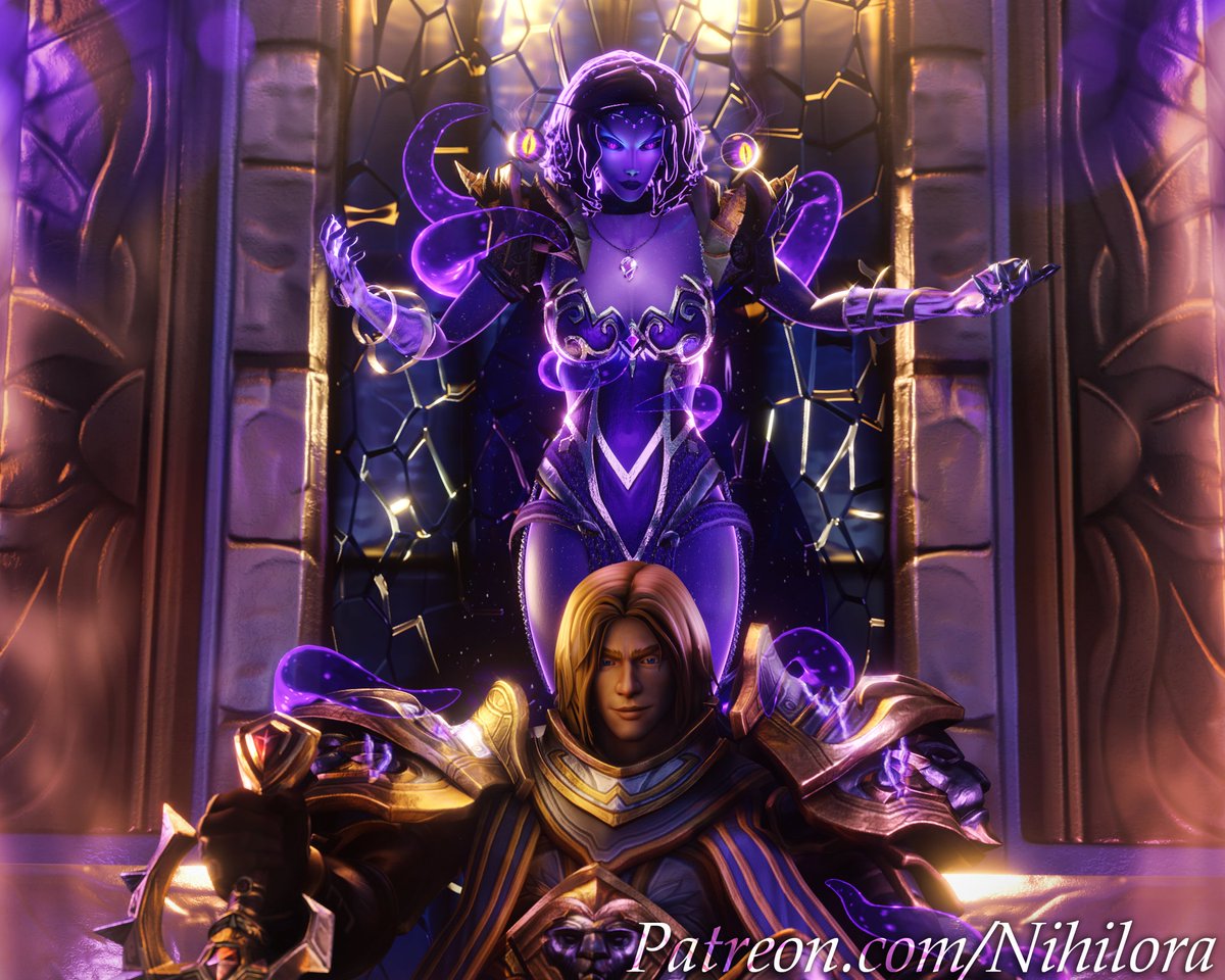 nihilora's tweet photo. Hello #PortfolioDay 🎨

I'm Nihilora and I make World of Warcraft 3D illustrations! My OCs are my never-ending source of inspiration 💜

✨ I might be slightly obsessed with the Void&amp;Light duo in the third pic of this post ✨ https://t.co/UsR3lq9BCu