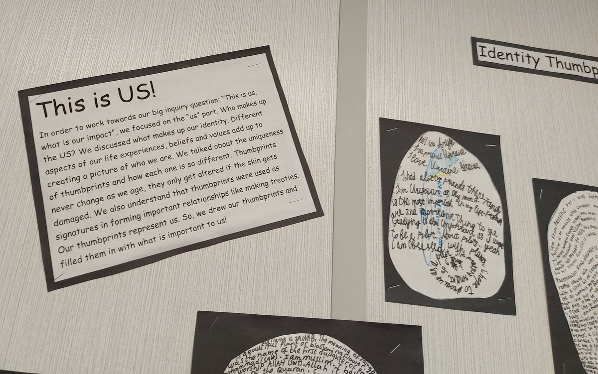 Thumb buddy cares about you! Our Identity Thumbprints are complete! <a href="/DesmondHDSB/">Viola Desmond Public School</a> #thisisuswhatisourimpact