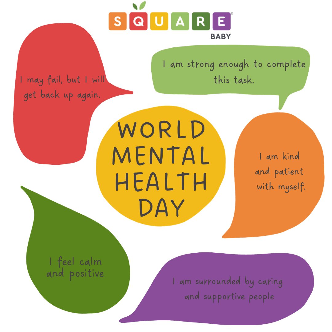 WORLD MENTAL HEALTH DAY 🧠

Positive affirmations can help kiddos gain confidence and self-esteem. Just like adults, kids need to hear what makes them feel special (what's their superpower!). 

#squarebaby #allsquaredaway #squarefoods