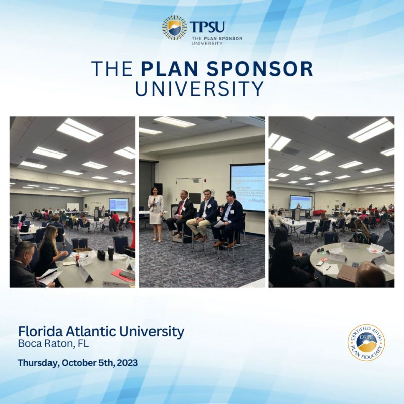 The Plan Sponsor University session in Boca Raton, FL.
theplansponsoruniversity.com/.../TPSUProgra…
#shrm #hrci #hr #humanresources