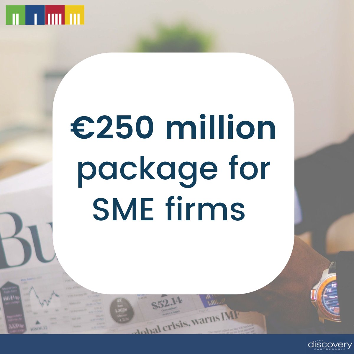 The Discovery Partnership (@thediscoveryp) on Twitter photo The Discovery Partnership are glad to hear of a €250 million package for SME firms to help with business costs, offering a one-time grant of up to 50% of their rates.
Want to know how the Budget 2024 will impact your business? Contact us at veronica@thediscoverypartnership.ie The Discovery Partnership are glad to hear of a €250 million package for SME firms to help with business costs, offering a one-time grant of up to 50% of their rates.
Want to know how the Budget 2024 will impact your business? Contact us at veronica@thediscoverypartnership.ie