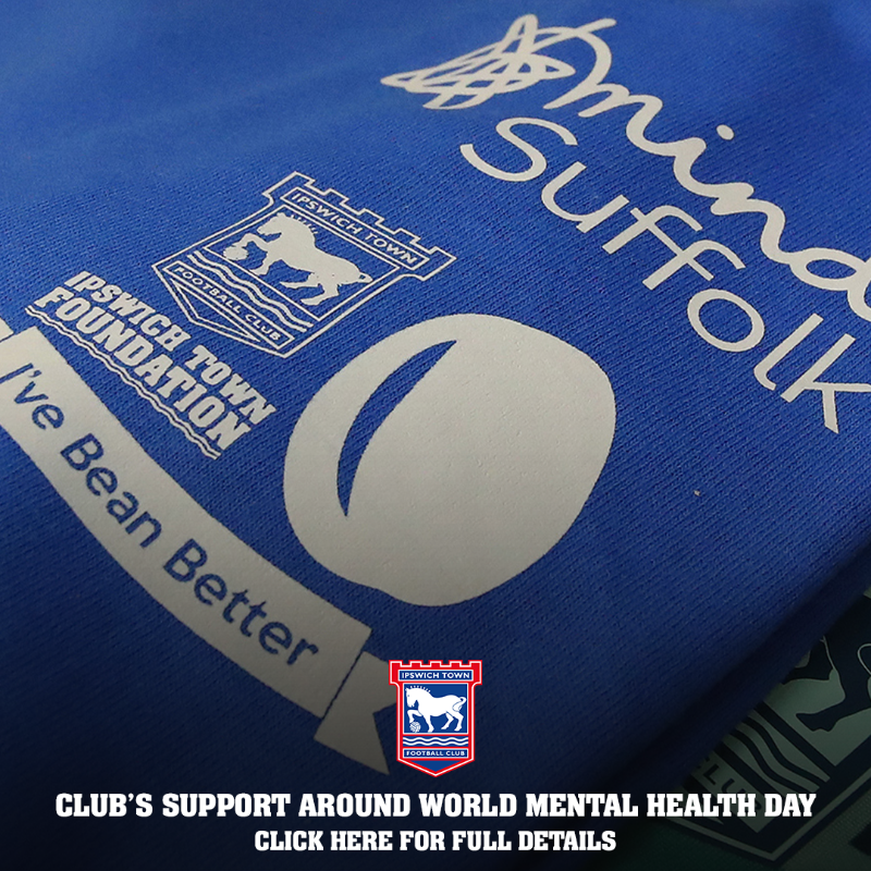 IpswichTown's tweet photo. 💙 A round-up of the Club's support around #WorldMentalHealthDay. ⤵️

Help is available. Check in on those around you.

#itfc