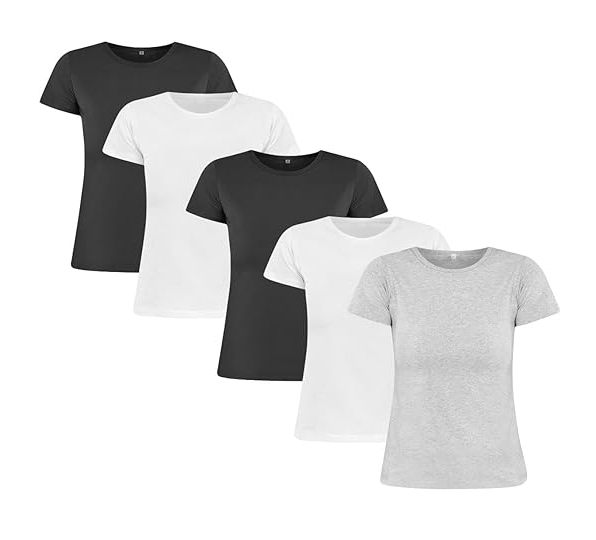 Kit 5 Baby Look 100% Algodão