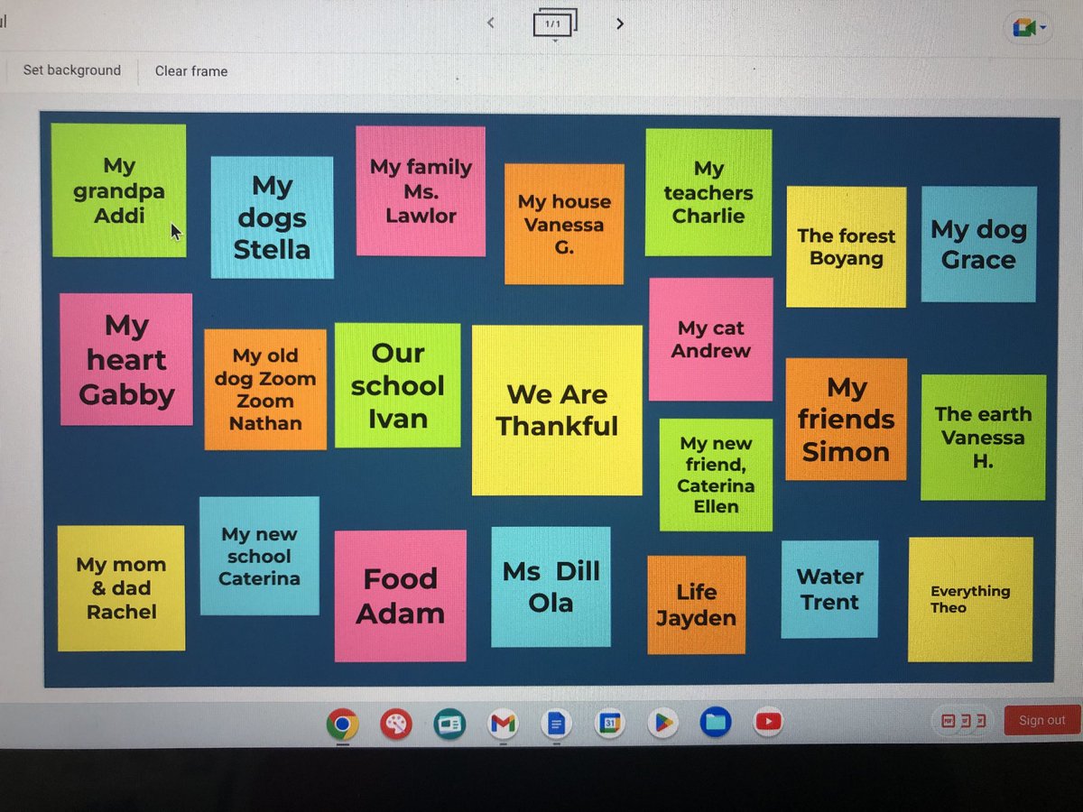 Today our class reflected on what we are thankful for. ⁦<a href="/OLWisdomOCSB/">Our Lady of Wisdom School</a>⁩