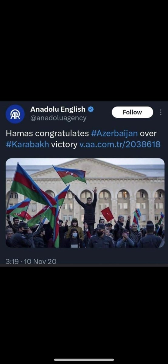 TallArmenian's tweet photo. Being Armenian is watching Israel sell weapons to your genocidal enemies, seeing Hamas celebrate that genocide, and then watching the world give attention &amp; help to both sides while ignoring years of starvation and ethnic cleansing of your people…

#ArmenianLivesMatter https://t.co/xtn6cO7h74