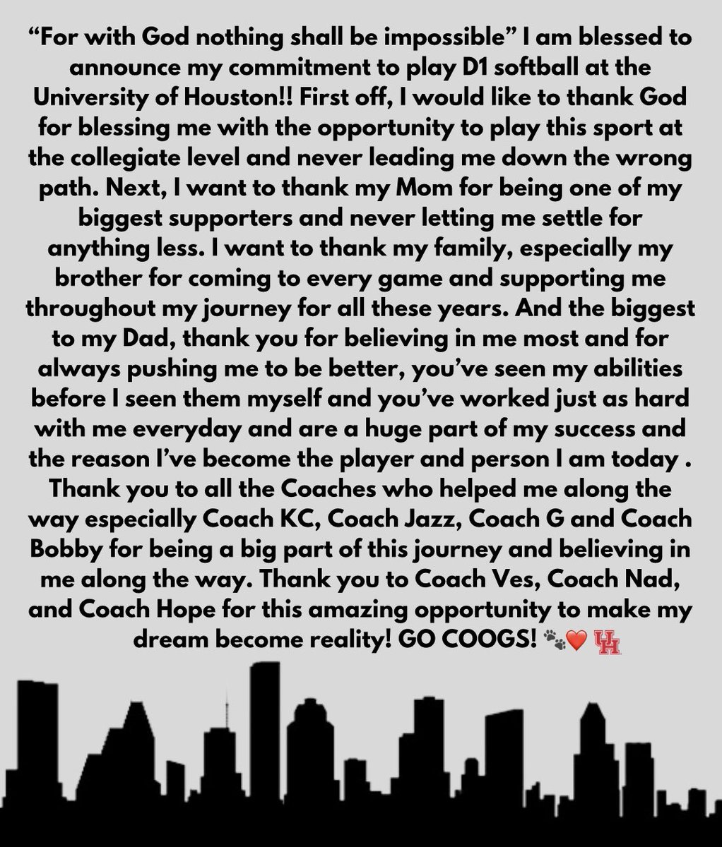 Committed!!! Big City. Big Moments. Big 12! ❤️🤍🖤<a href="/Coach_Ves/">Kristin Vesely</a> <a href="/nadiataylor88/">Nadia Taylor</a> <a href="/hopetraut/">Hope Trautwein-Valdespino</a> <a href="/jazzvesely/">Jazz Jackson-Vesely</a> <a href="/KcJackson00/">KC Jackson</a> <a href="/IG_Jackson18u/">Impact Gold Jackson 18U🥎</a> <a href="/ImpactGoldOrg/">Impact Gold Fastpitch</a> <a href="/gogrizzsoftball/">Grand Oaks Softball</a>