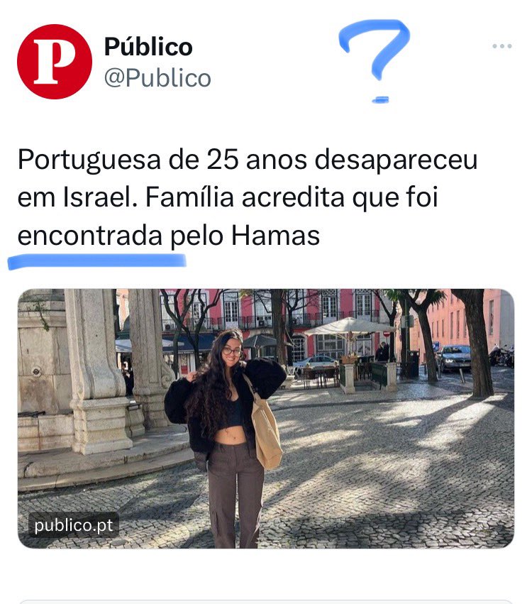 Ficamos a saber que, para este jornal, o Hamas é uma organização que “encontra” pessoas que têm a imensa sorte de depararem com essa boa gente quando andam perdidas…