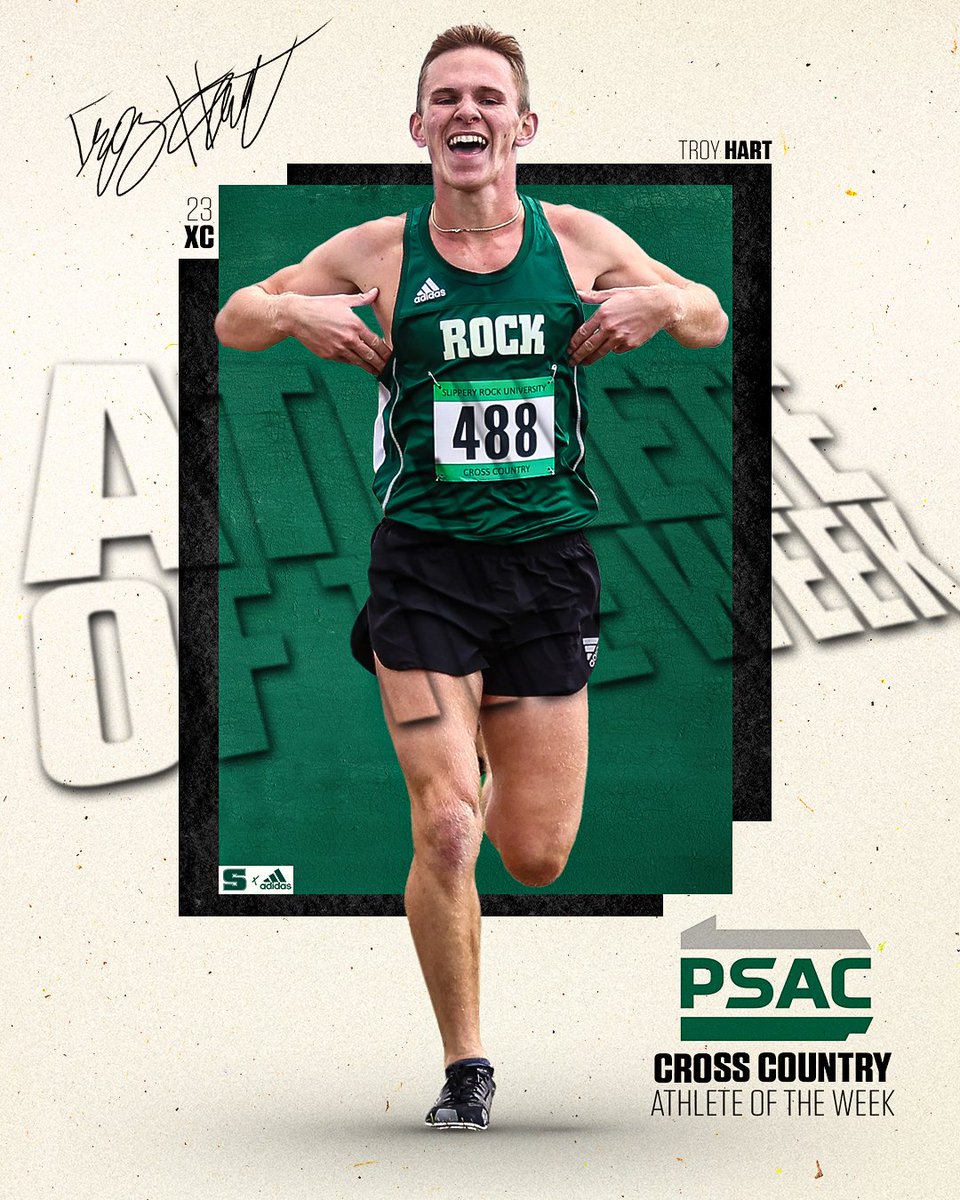 Rock_Athletics's tweet photo. MXC: Troy Hart earned his second PSAC XC Athlete of the Week award after winning the Bill Lennox Invitational Saturday.

Details🔗: https://t.co/DiUhDX07QT https://t.co/t1rZtvm8Ik