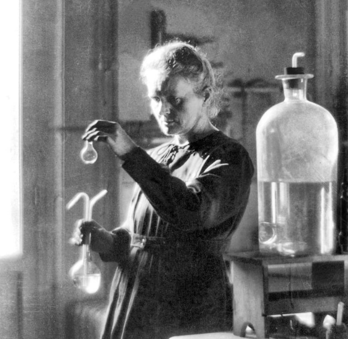 Marie Curie (1867 - 1934) was the first woman to win a Nobel Prize, the first person to win twice, and the only person to win a Nobel Prize in two different sciences: Physics and Chemistry.

She was not permitted to attend college because she was a woman, so she did it illegally,