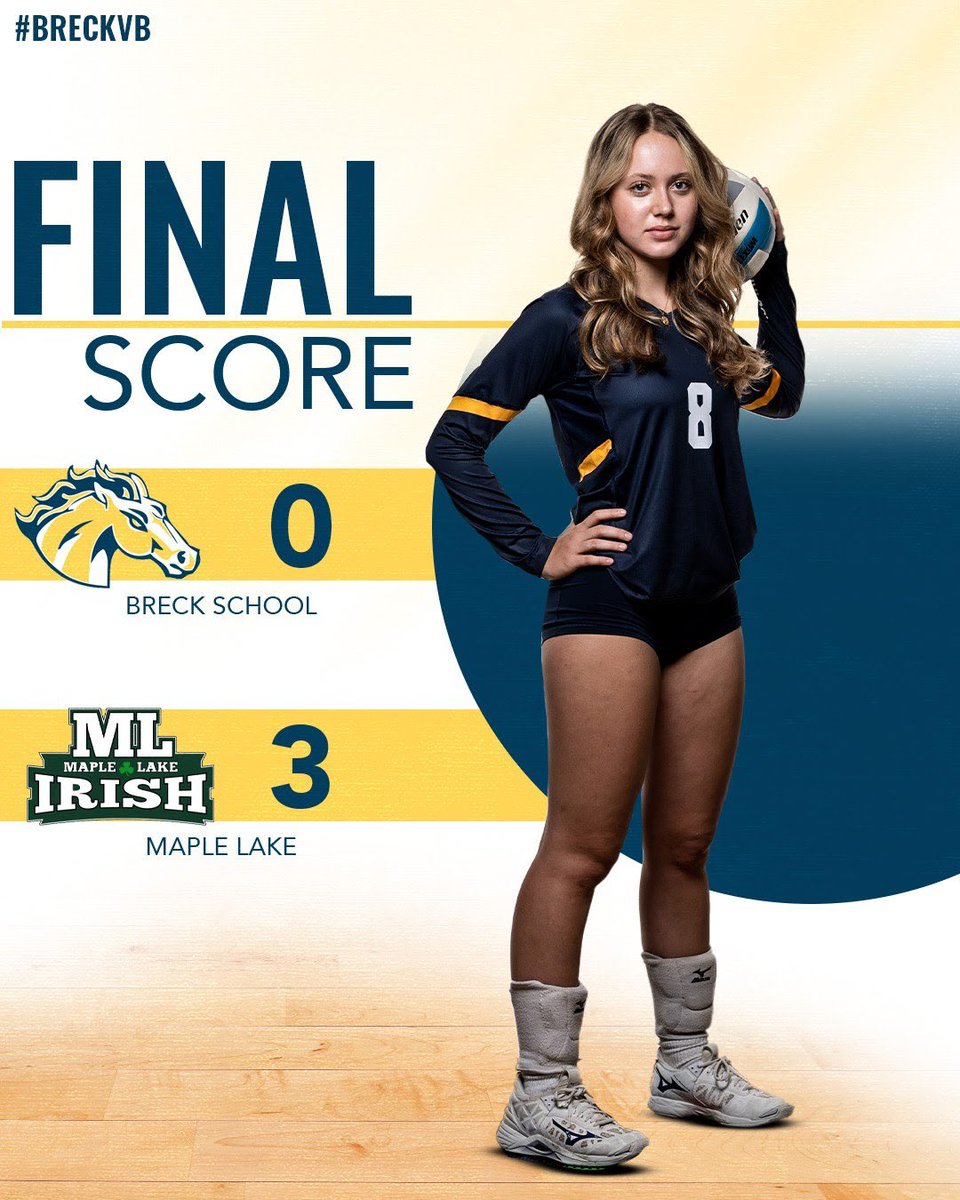 BreckAthletics's tweet photo. #BreckVB lost to Maple Lake tonight. They are back in action tomorrow for their last regular season game against West Lutheran! https://t.co/PpTDvBXOHA