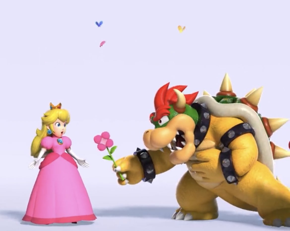 Bowser isn't up to the tusk of wooing elephant Peach in this Super