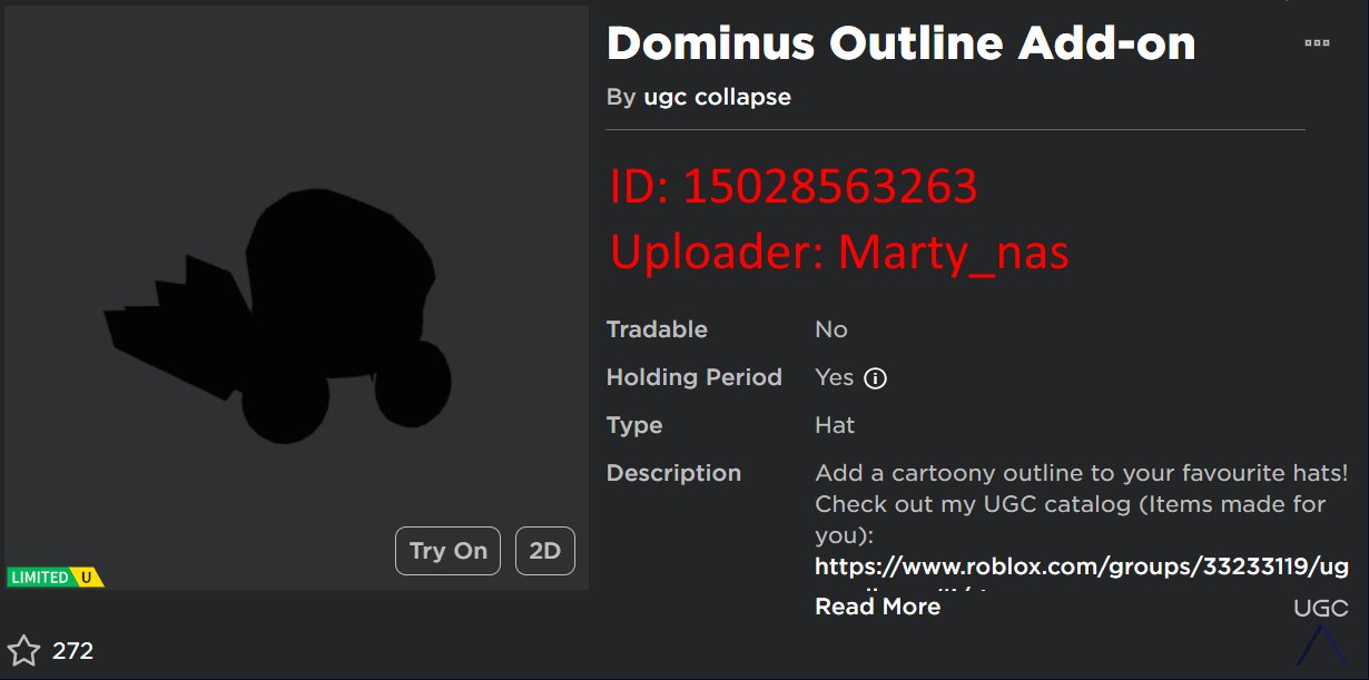 Peak” UGC on X: UGC creator Marty_nas uploaded a 1:1 outline of