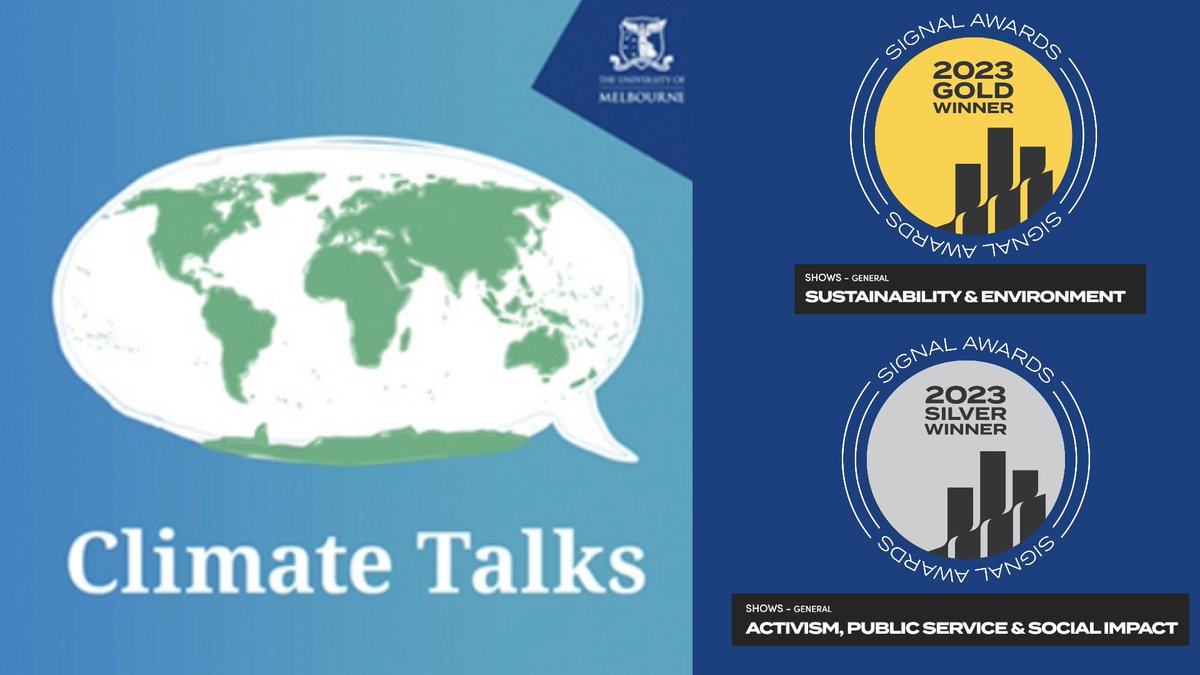 networkedcities's tweet image. 📣 Congratulations to the whole #ClimateTalks podcast team for winning two #SignalAwards!!

The team won a Gold Medal for the Sustainability and Environment category and a Silver Medal for General‑Activism, Public Service &amp;amp; Social Impact.