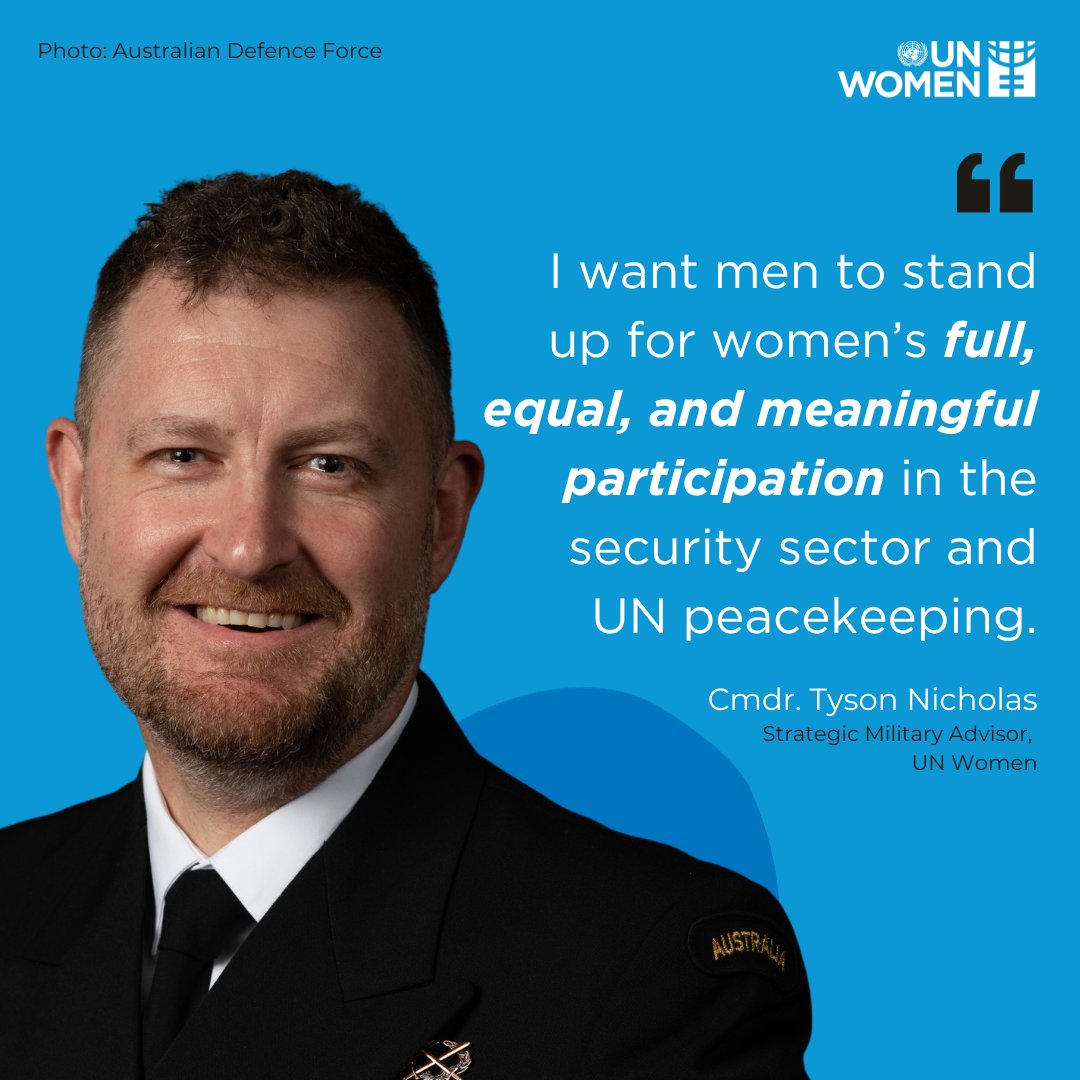 unwomenasia's tweet photo. Commander Tyson Nicholas is UN Women's Strategic Military Advisor.

At the start of the Women’s Military Peace Operations Course in 🇰🇷 Seoul, we spoke to Tyson on the importance of women's role in sustaining peace.

👉 https://t.co/3SZKAPO5Wi https://t.co/1Yy6hBbrgO