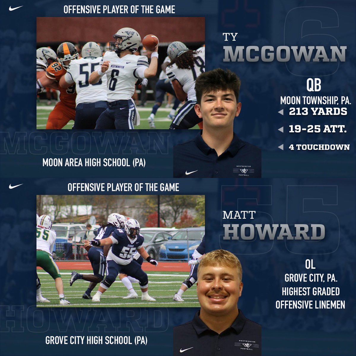 WCtitansFB's tweet photo. Players of the Game against Bethany! 🚾🏈⚔️

#EARNYOURSWORD | #TITANUP https://t.co/4R7yAP15DI