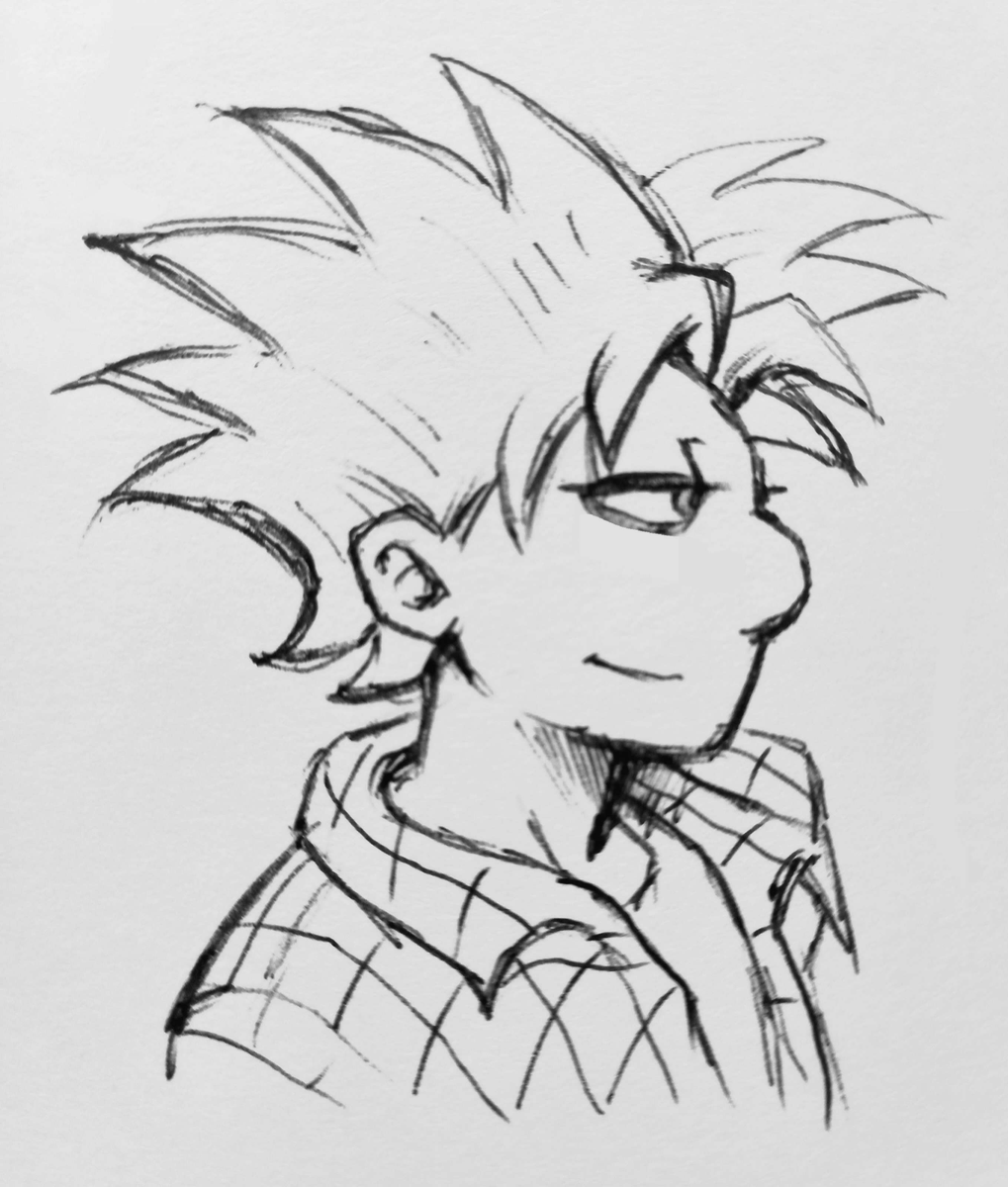 Betaruga1's tweet photo. should I give him anime eyeliner or a gun #heyarnold https://t.co/hyXvBO4RFa