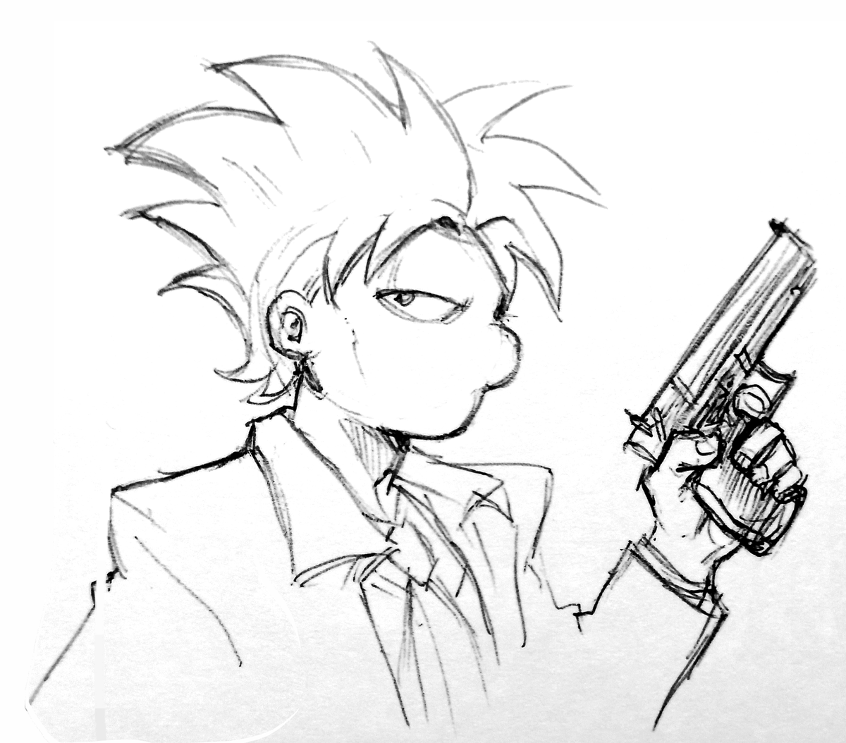 Betaruga1's tweet photo. should I give him anime eyeliner or a gun #heyarnold https://t.co/hyXvBO4RFa