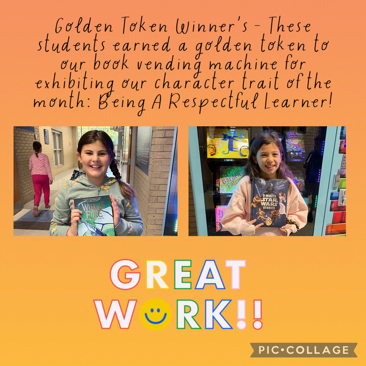 RiverRidge_KCSD's tweet photo. Who doesn’t love golden coins & book vending machines?! Congratulations to these students for exhibiting our character trait of the month- Being a Respectful Learner 📚 #RREngage @KentonFRYSC https://t.co/a1NHTJvKrZ