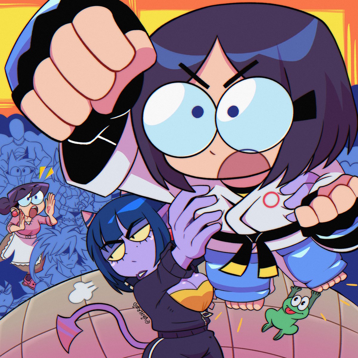 vinylroyd's tweet photo. It’s #PortfolioDay and i’ve never done one till now! I’m Vinyl and I make silly doodles, illustrations, and small animations! I hope to make it my job someday! :) https://t.co/3m5yN3TC3J