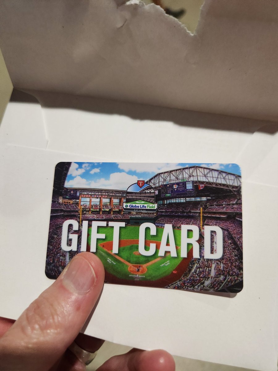 Your boy won a prize!
Thank you, @Rangers #GuestServices, for the #designateddriver $50 gift card.