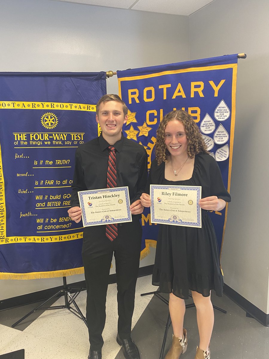 Jason Snodgrass (@drjsnodgrass) on Twitter photo Congratulations to Tristan Hinckley and Riley Filmore for being selected as <a href="/IndepMoRotary/">Rotary Club of Independence, Missouri</a> students of the month! #fortproud Congratulations to Tristan Hinckley and Riley Filmore for being selected as <a href="/IndepMoRotary/">Rotary Club of Independence, Missouri</a> students of the month! #fortproud