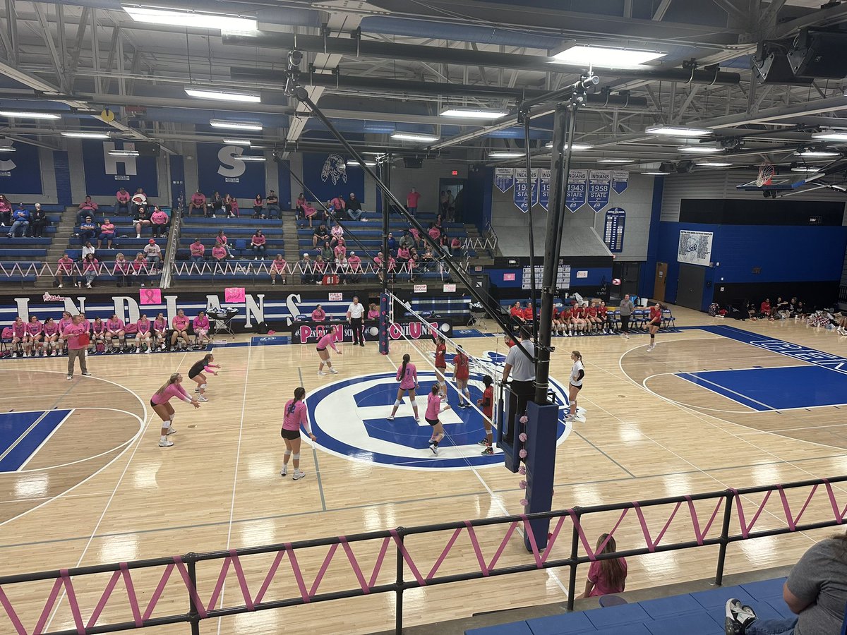<a href="/FortOVolleyball/">Coach Vanessa Gage</a> gets the WIN against Central! Way to battle, Indians!