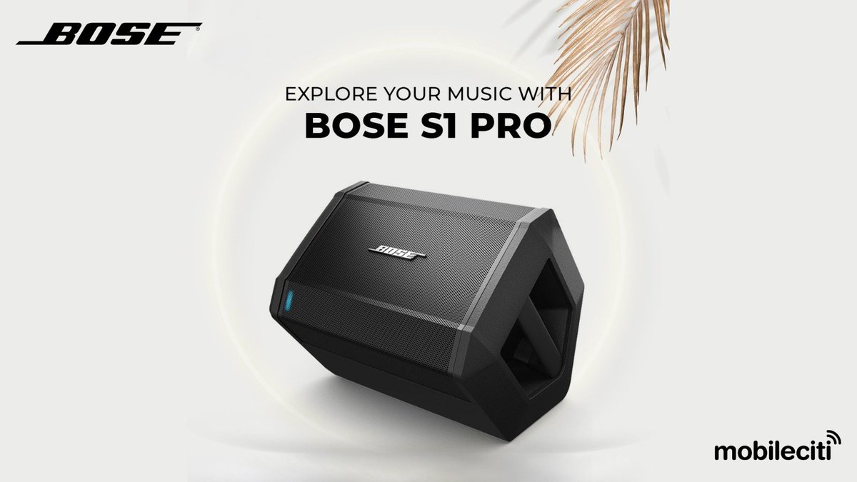mobileciti's tweet image. 🎶 Bose S1 Pro Portable Bluetooth Speaker System with Battery

✅Highly Flexible PA System
✅Onboard Sensors Provide Optimal Sound

👉🏻Available on Mobileciti

👉🏻Buy Now: bit.ly/3RUIYF9

#BoseS1Pro #Bose #PortableBluetoothSpeaker #PASystem #BoseConnect #SoundLikeAPro