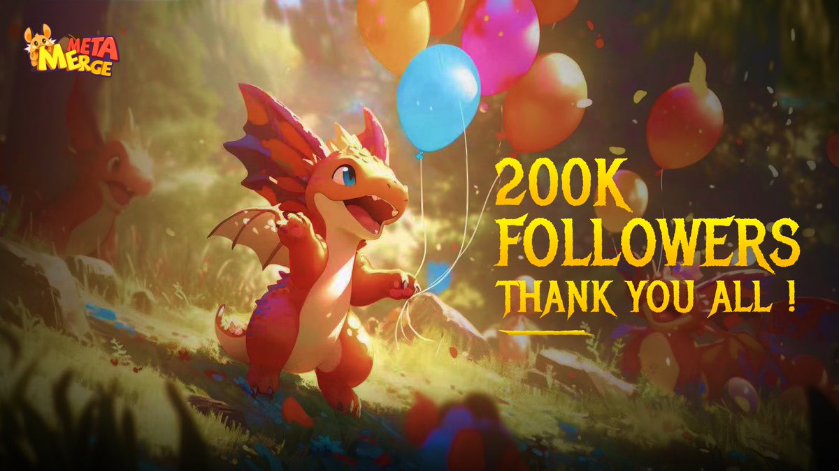 🎉 Congratulations, <a href="/MetaMerge_xyz/">Meta Merge</a>! Reaching 200K followers is an incredible milestone.

🤝 All the community members are the driving force behind building this amazing project. Here’s to the next exciting chapters in our journey together!

🎮 #MetaMerge200K