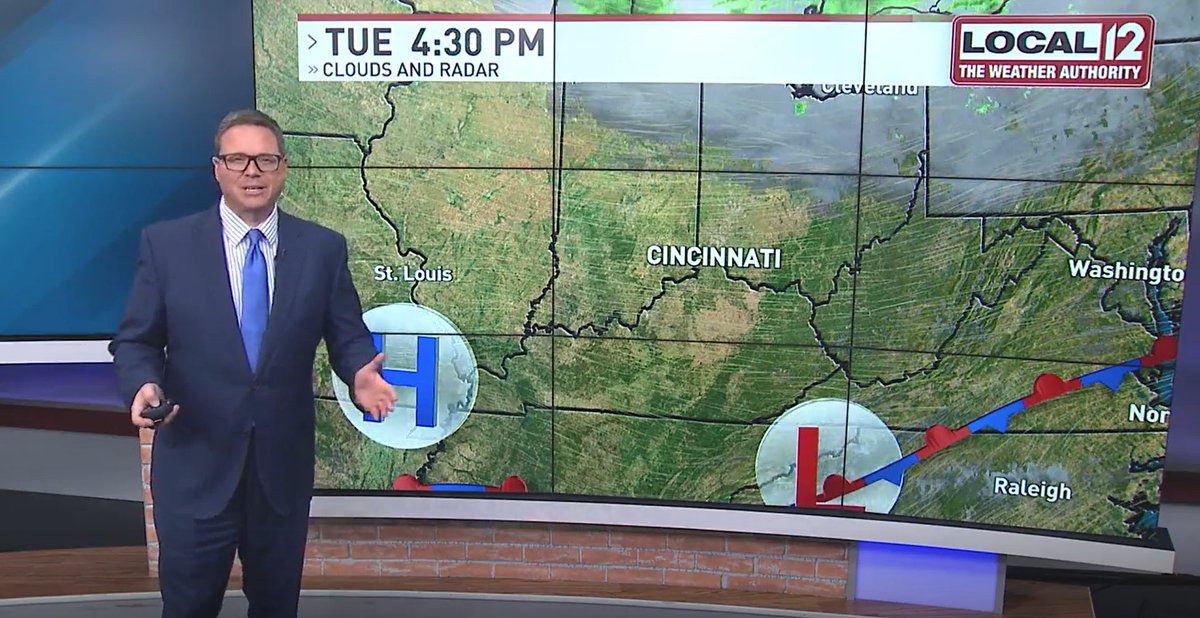 JohnGumm's tweet photo. High pressure ☀️ means low pressure 😎 for the weatherman. Get it?! 😂 #DadJoke #GeekJoke #WeatherJoke @Local12 https://t.co/H0oVi9npv5