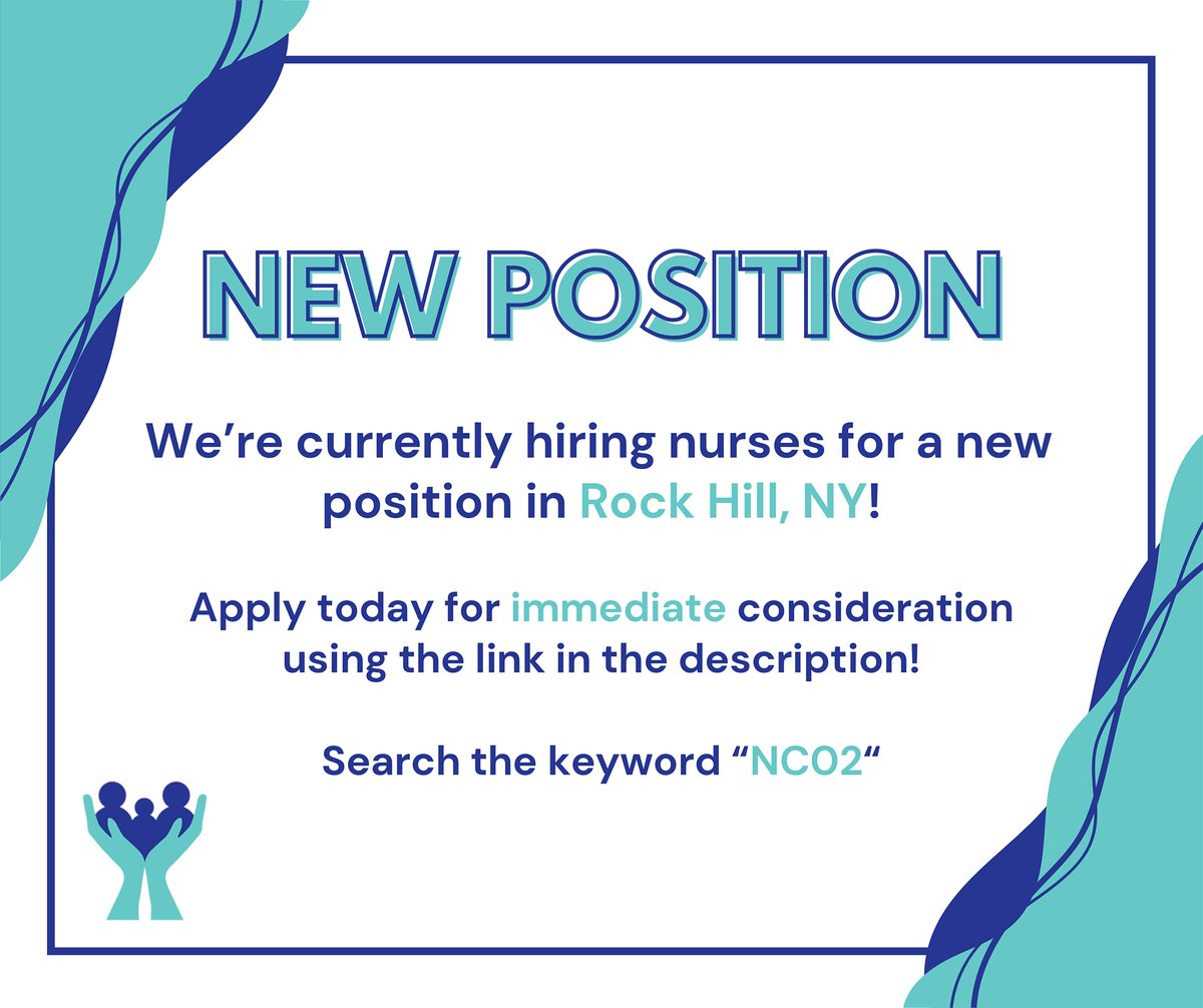 We're actively hiring a nurse for a new position in Rock Hill, NY! 
Apply -> accucarenursing.easyapply.co 
Search keyword 'NC02'
Contact our recruiters for more information -> 📞 (845) 286-0041 or 📧 recruiter@accucarenursing.com
#lpnjobs #rnjobs #nursejobs #sullivancountyny