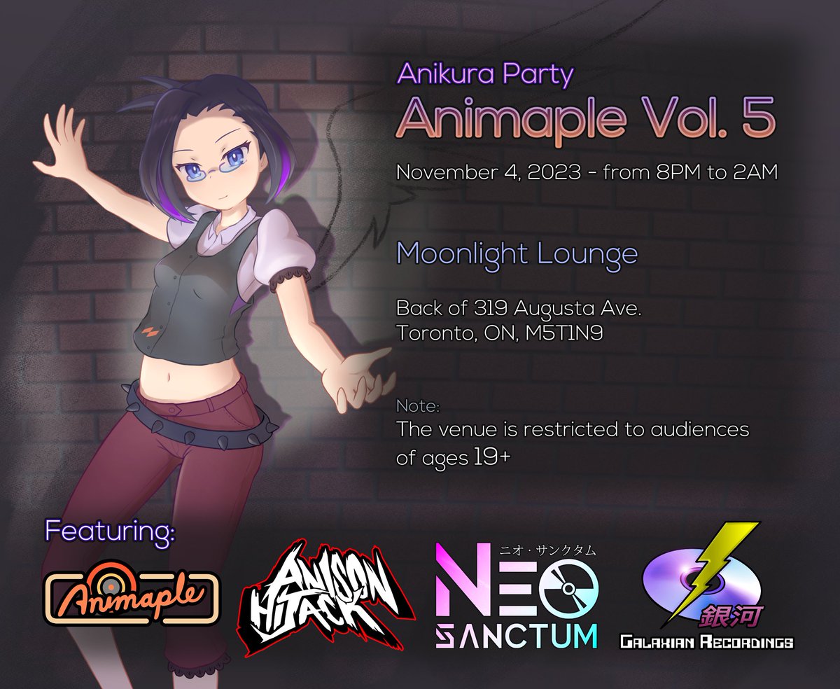 _AniMaple's tweet photo. A reminder - Animaple Vol. 5 happens on November 4th! Come and jam, with the best Anikura talent in Toronto.
Tickets available now: https://t.co/YzQ119stdK
#animaple #anime #anikura #torontomusic #torontoanime #toronto #torontoevents https://t.co/CdYmiTjMhF