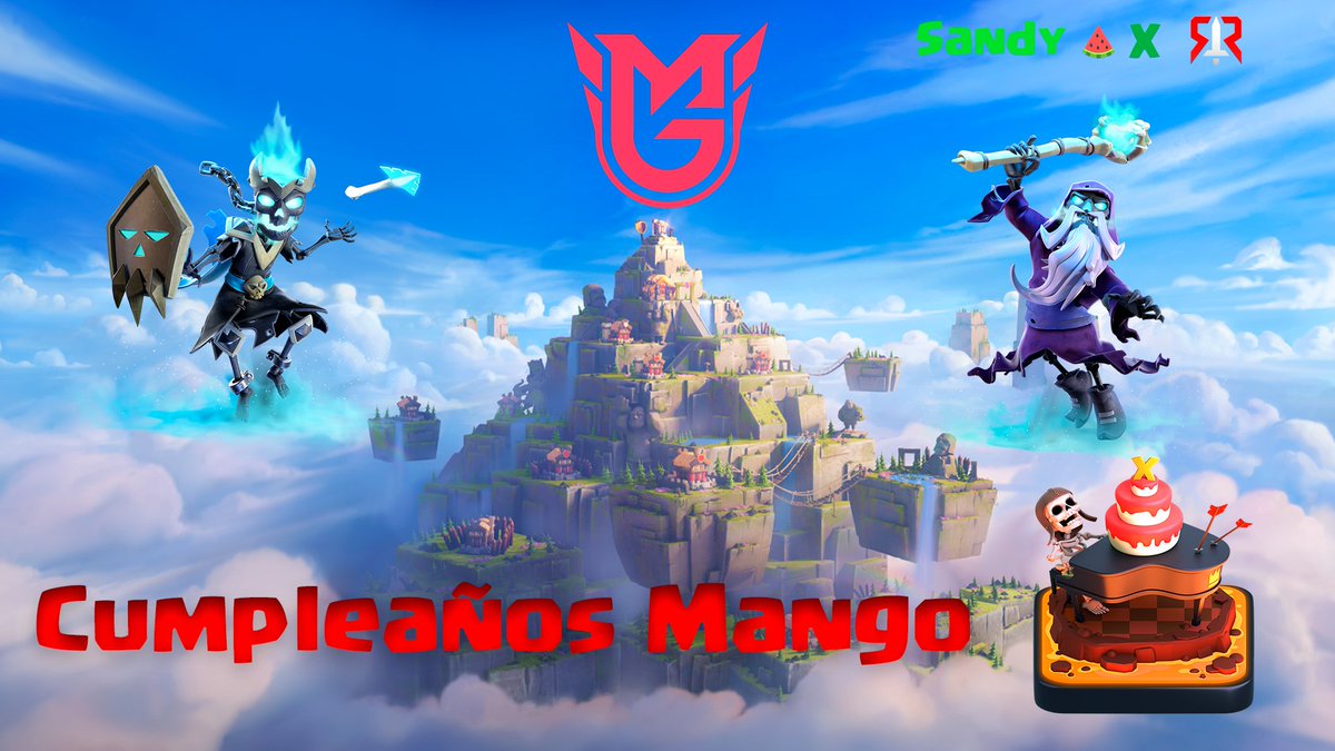 Hoy celebrando los 70 años de <a href="/mangovsky/">Mangovsky</a> 🥭🎂
1vs1 TH15 $50 ban de super arqueras
Solo 32 personas 🙂
5 Pases de oro al chatttt
Gracias <a href="/SandraCoC1/">SaNdY ☠️ La Mexicana🇲🇽🖤🍉</a> 
Twitch.tv/romeoia