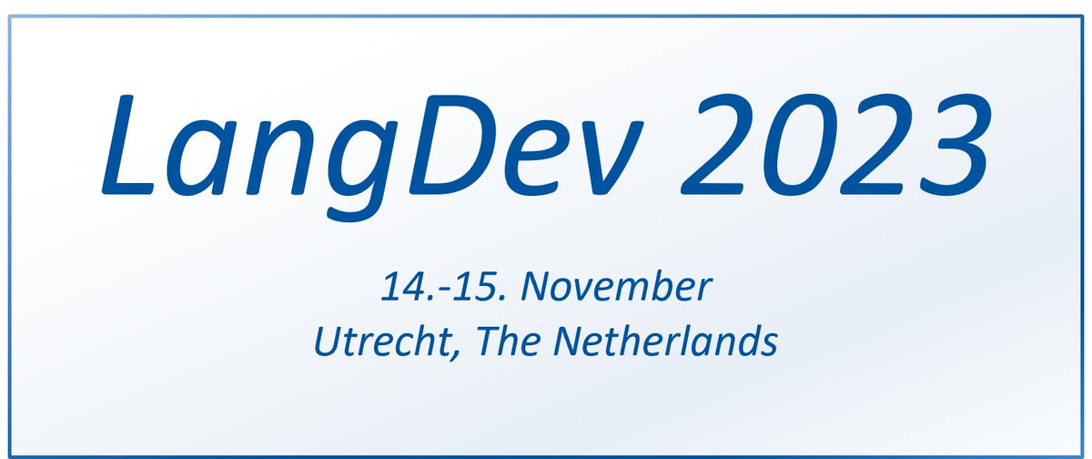 JudithMichael_'s tweet photo. The program for the #LangDev Meetup is online: https://t.co/LI6JQK3Pfw Happy to be able to contribute with a talk about #CompositionalEngineering of #DSLs for #AssistiveSystems in #MontiCore &amp; looking forward to talks by, e.g., @grammarware @jurgenvinju @ftomasse #SLE #LangDev23 https://t.co/P3DtNluwK8
