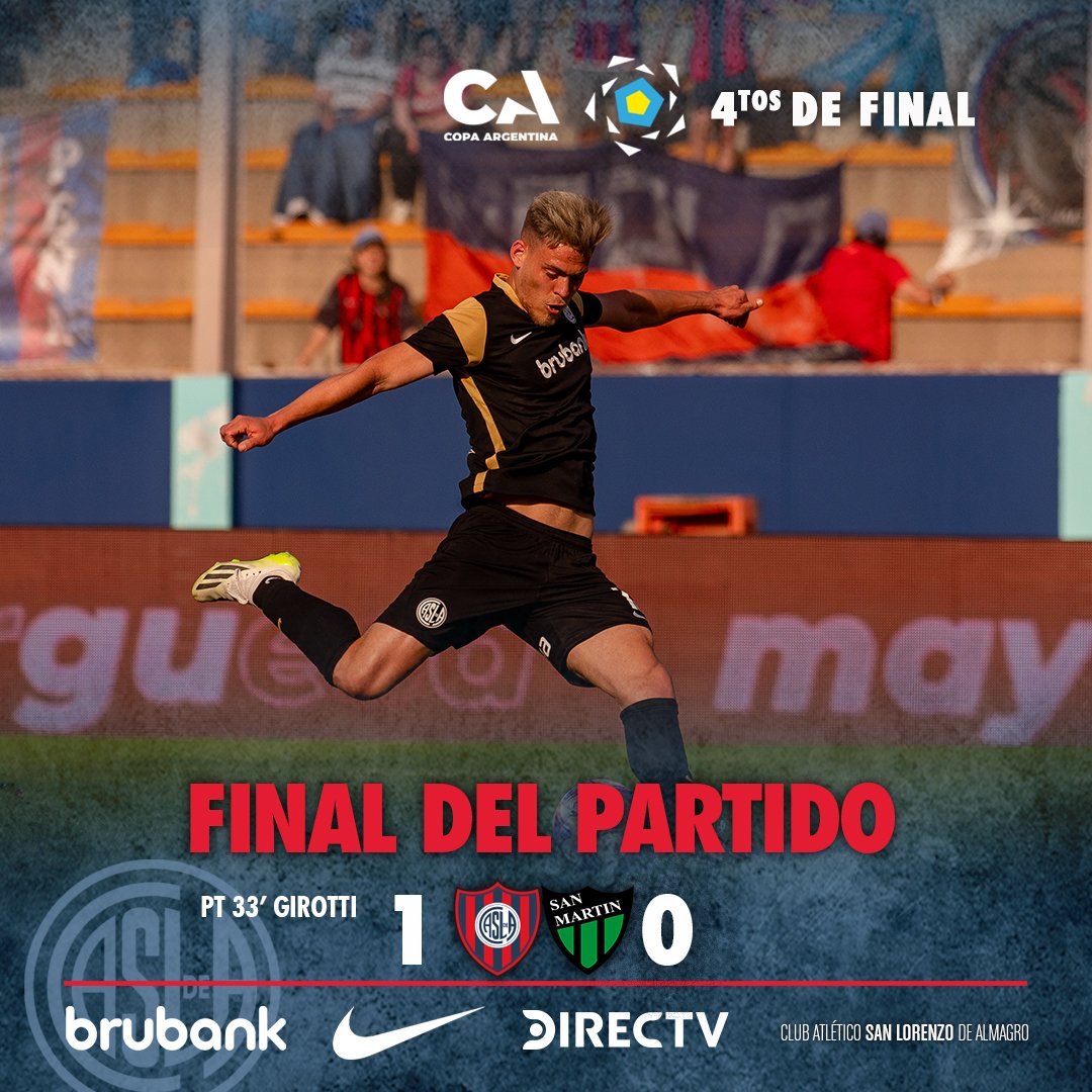 🏆 ¡Ya estamos en la semifinal de la Copa Argentina!

💪 ¡¡¡VAMOS, SAN LORENZO!!!